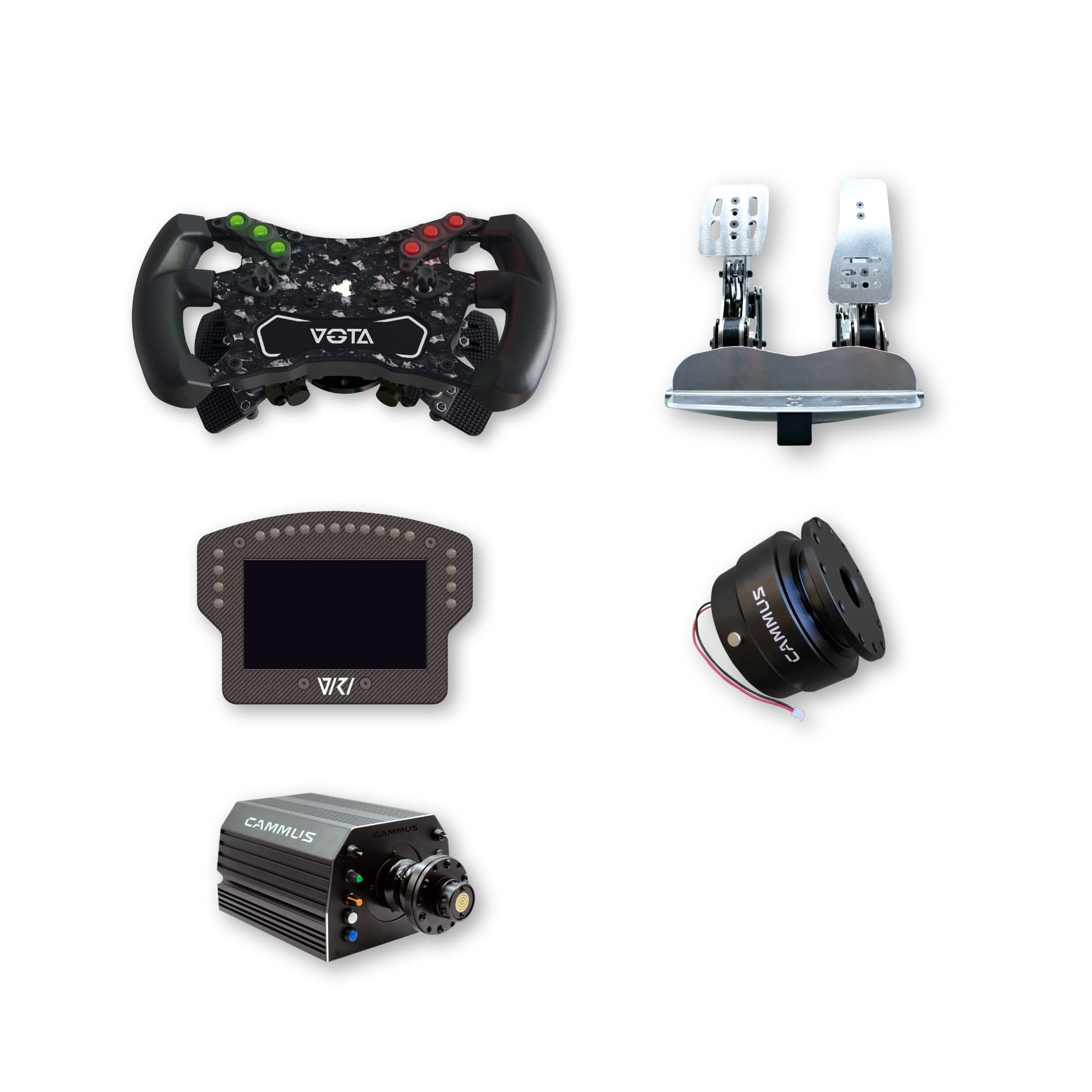 Vota Steering Wheel (DHP: GT / Formula) &#038; NGASA Pedals PRO &#8211; Kit Formula with Formula Base &#038; VIRI Dashboard &#038; Cammus Base &#038; QR Cammus – Ignition SERIES (PC)
