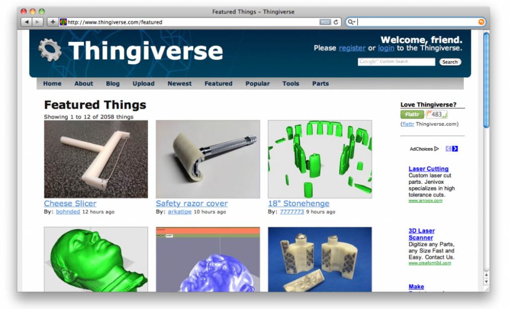 Thingiverse 3drap