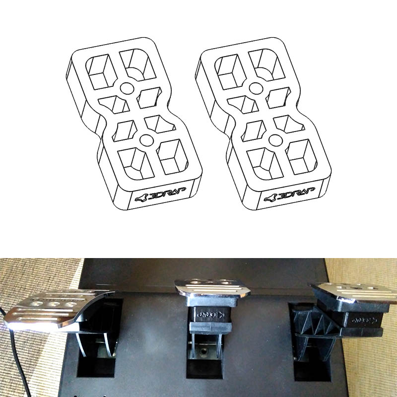 Pedals Pad MOD for Thrustmaster T3PA / T3PA Pro – Spessori pedali | 3DRap